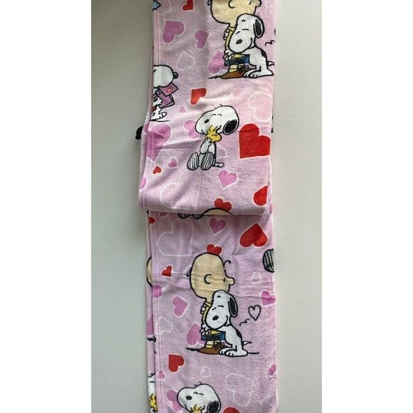 Peanuts Snoopy Charlie Brown Linus Pink Hearts Valentine’s Day Blanket 50 X 70” - Picture 14 of 16